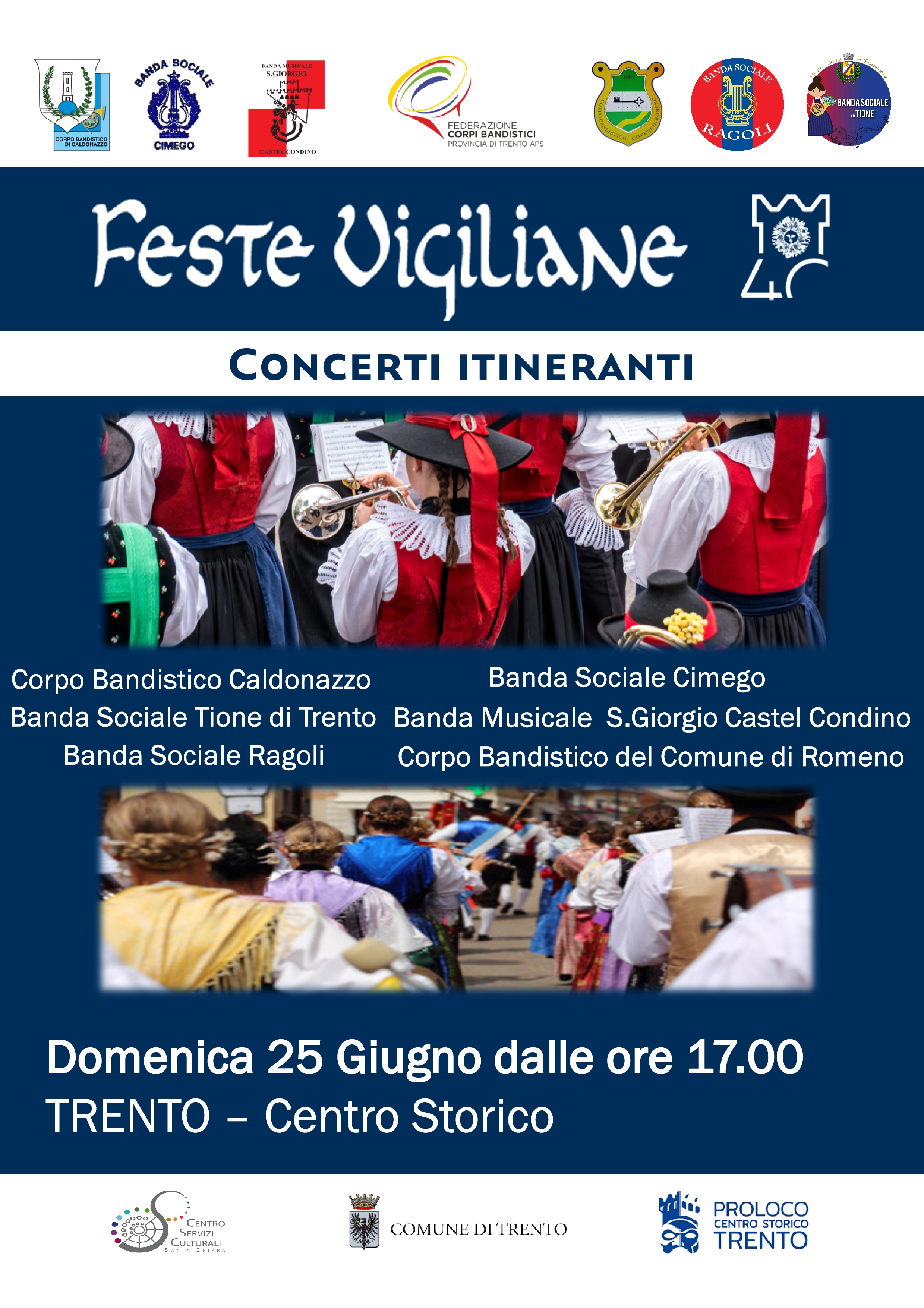 Feste Vigiliane: concertini itineranti nel centro storico della città di Trento
